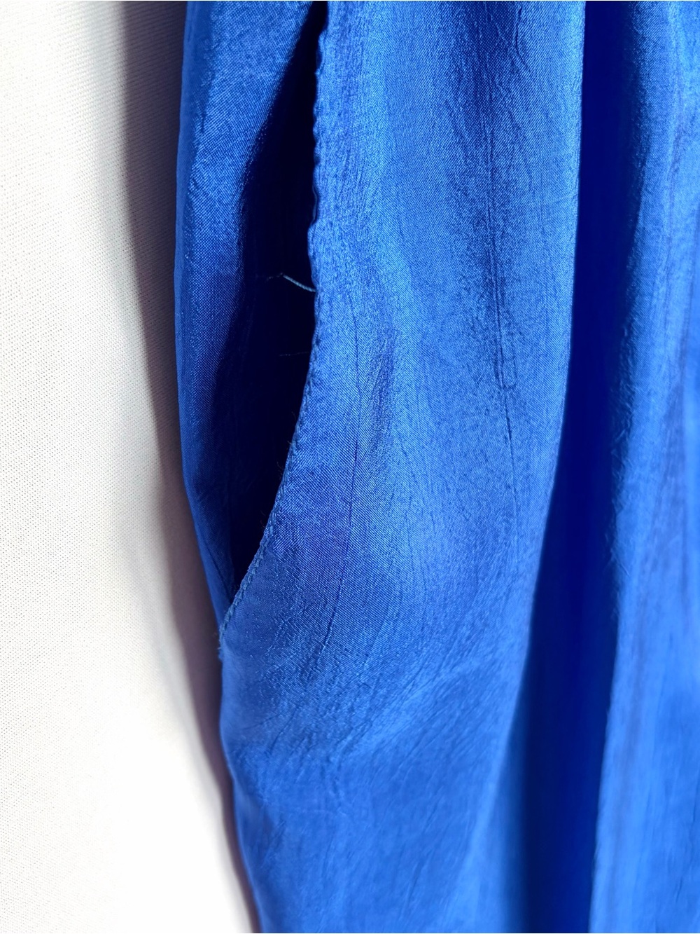 VTG 80s Joan Walters Parachute Jumpsuit Size 4 Petite Cobalt Blue Western NOS - Picture 8 of 16